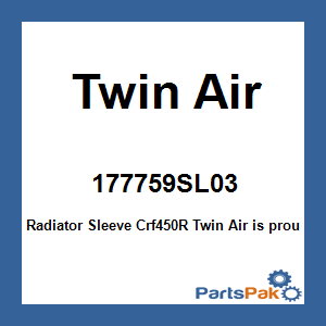 Twin Air 177759SL03; Radiator Sleeve Crf450R