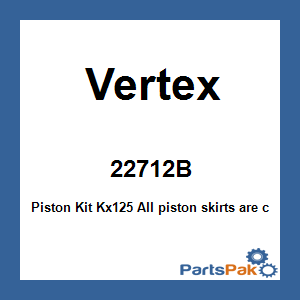 Vertex 22712B; Piston Kit Kx125