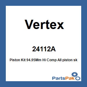 Vertex 24112A; Piston Kit 94.95Mm Hi Comp