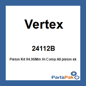 Vertex 24112B; Piston Kit 94.96Mm Hi Comp