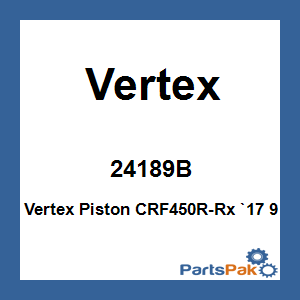 Vertex 24189B; Vertex Piston CRF450R-Rx `17 9