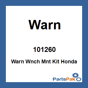 Warn 101260; Warn Wnch Mnt Kit Fits Honda