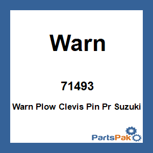 Warn 71493; Warn Plow Clevis Pin Pr Fits Suzuki