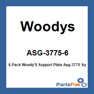 Woodys ASG-3775-6; 6-Pack Woody'S Support Plate Asg-3775 Square Grand Digger