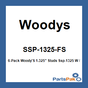 Woodys SSP-1325-FS; 6-Pack Woody'S 1.325-inch Studs Ssp-1325 W / Big Nut Short
