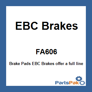 EBC Brakes FA606; Brake Pads