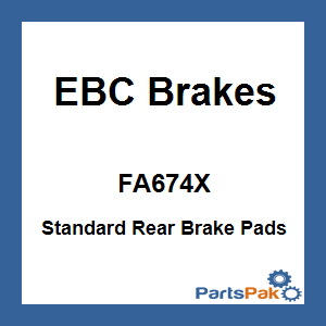 EBC Brakes FA674X; Standard Rear Brake Pads