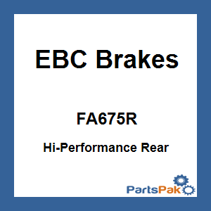EBC Brakes FA675R; Hi-Performance Rear