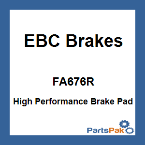 EBC Brakes FA676R; High Performance Brake Pad
