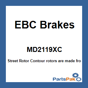 EBC Brakes MD2119XC; Street Rotor