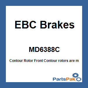EBC Brakes MD6388C; Contour Rotor Front