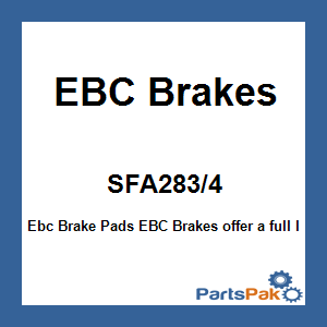 EBC Brakes SFA283/4; Ebc Brake Pads
