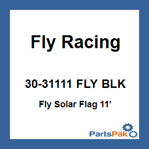 Fly Racing 30-31111 FLY BLK; Fly Solar Flag 11'