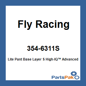 Fly Racing 354-6311S; Lite Pant Base Layer S