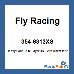 Fly Racing 354-6313XS; Heavy Pant Base Layer Xs