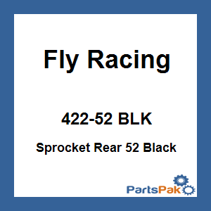 Fly Racing 422-52 BLK; Sprocket Rear 52 Black