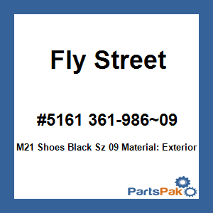 Fly Street #5161 361-986~09; M21 Shoes Black Sz 09