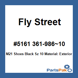 Fly Street #5161 361-986~10; M21 Shoes Black Sz 10