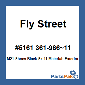 Fly Street #5161 361-986~11; M21 Shoes Black Sz 11
