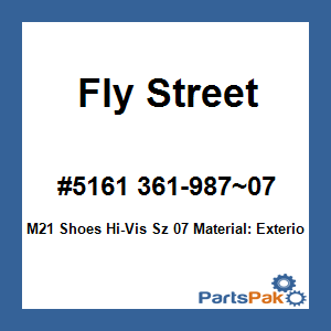 Fly Street #5161 361-987~07; M21 Shoes Hi-Vis Sz 07