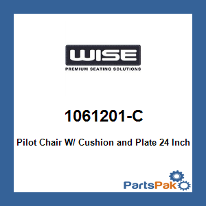Wise Seats 1061201-C; Pilot Chair W/ Cushion and Plate 24 Inch