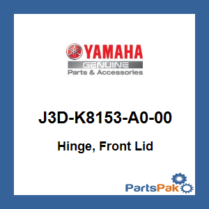 Yamaha J3D-K8153-A0-00 Hinge, Front Lid; J3DK8153A000