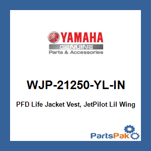 Yamaha WJP-21250-YL-IN PFD Life Jacket Vest, JetPilot Lil Wing Man Vc Yellow In; WJP21250YLIN