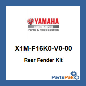 Yamaha X1M-F16K0-V0-00 Rear Fender Kit; X1MF16K0V000