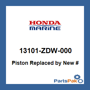 Honda 13101-ZDW-000 Piston; 13101ZDW000