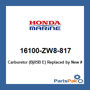 Honda 16100-ZW8-817 Carburetor (Bj05B E); 16100ZW8817