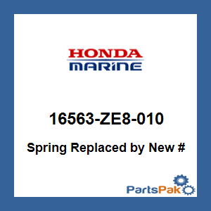 Honda 16563-ZE8-010 Spring; 16563ZE8010