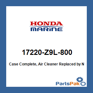 Honda 17220-Z9L-800 Case Complete, Air Cleaner; 17220Z9L800