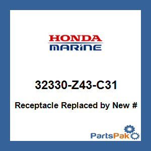 Honda 32330-Z43-C31 Receptacle; 32330Z43C31