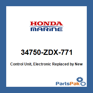 Honda 34750-ZDX-771 Control Unit, Electronic; 34750ZDX771