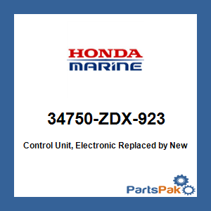 Honda 34750-ZDX-923 Ecu Assembly; New # 34750-ZDX-925