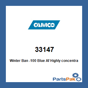 Camco 33147; Winter Ban -100 Blue Af