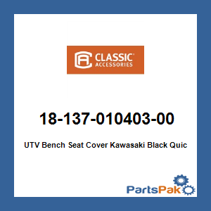 Classic Accessories 18-137-010403-00; UTV Bench Seat Cover Fits Kawasaki Black