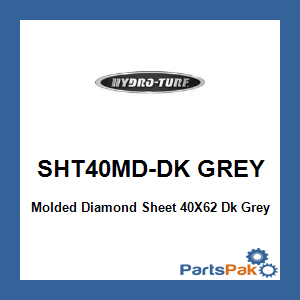 Hydro-Turf SHT40MD-DK GREY; Molded Diamond Sheet 40X62 Dk Grey