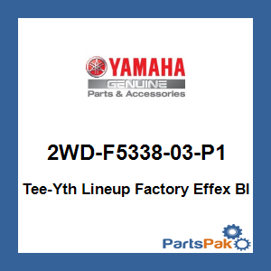 Yamaha 2WD-F5338-03-P1 Tee Shirt T-Shirt, Youth Lineup Factory Effex Blue; 2WDF533803P1