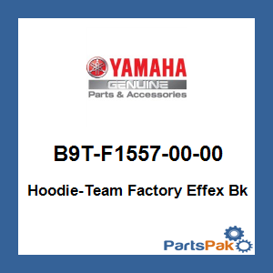 Yamaha B9T F1557 00 00 Hoodie Team Factory Effex Black B9T