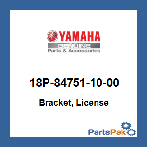 Yamaha 18P-84751-10-00 Bracket, License; 18P847511000