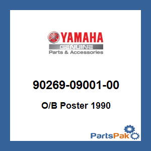 Yamaha 90269-09001-00 Outboard Poster 1990; 902690900100