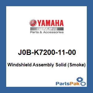 Yamaha J0B-K7200-11-00 Windshield Assembly Solid (Smoke); J0BK72001100
