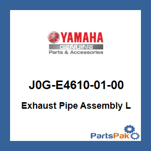 Yamaha J0G-E4610-01-00 Exhaust Pipe Assembly Left; J0GE46100100