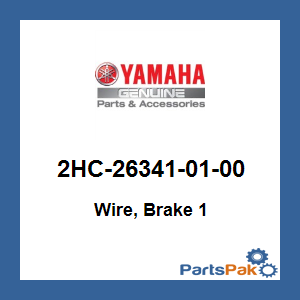 Yamaha 2HC-26341-01-00 Wire, Brake 1; 2HC263410100