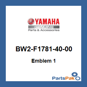 Yamaha BW2-F1781-40-00 Emblem 1; BW2F17814000