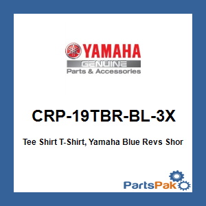 Yamaha CRP-19TBR-BL-3X Tee Shirt T-Shirt, Yamaha Blue Revs Short-Sleeve Blue; CRP19TBRBL3X