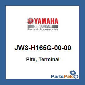 Yamaha JW3-H165G-00-00 Plate, Terminal; JW3H165G0000