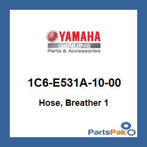 Yamaha 1C6-E531A-10-00 Hose, Breather 1; New # 1C6-E531A-00-00