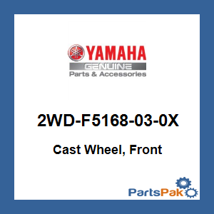 Yamaha 2WD-F5168-03-0X Cast Wheel, Front; 2WDF5168030X
